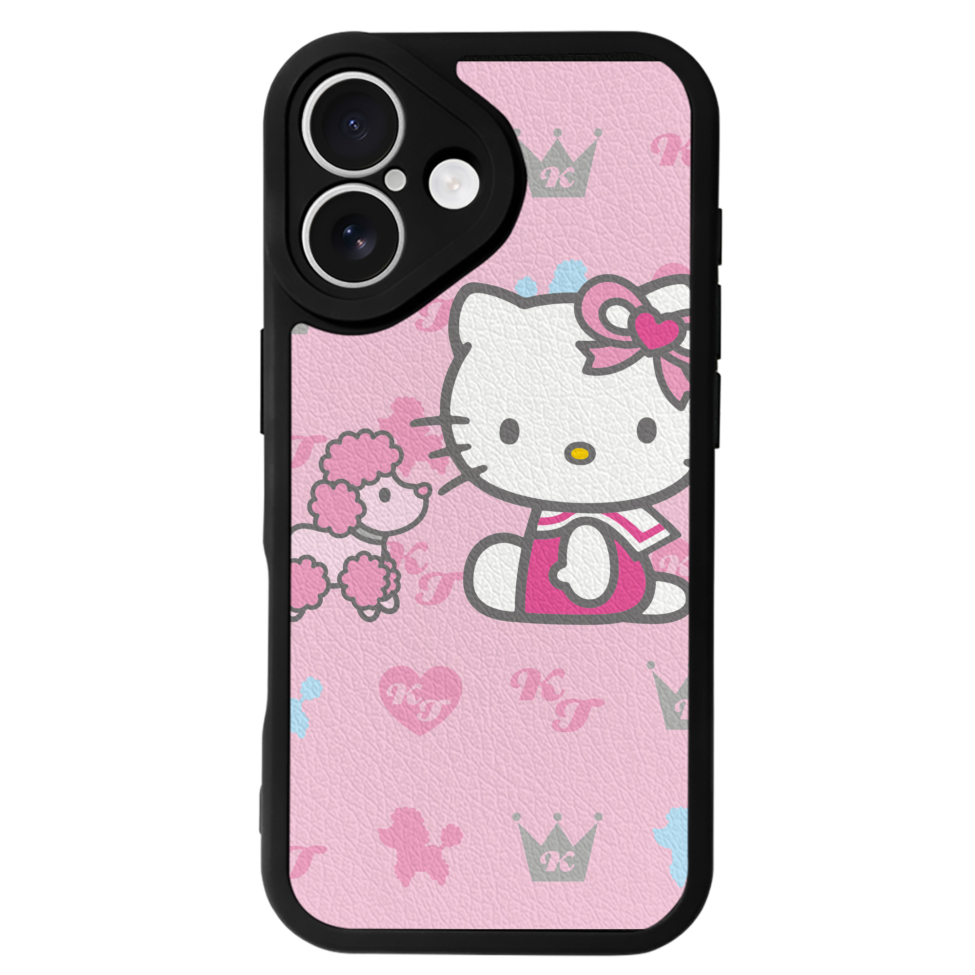 （画像用） Hello Kitty ハローキティ 【iPhone 16シリーズ対応】シリコンスマホケース（レザー調） 材質：シリコン